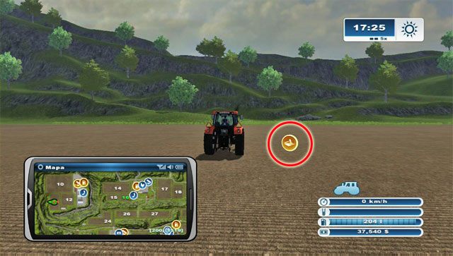 Aby wziąć udział w licytacji musisz pojechać na to pole - Zakup nowego pola na licytacji | Uprawa ziemi w Farming Simulator 2013 - Farming Simulator 2013 - poradnik do gry
