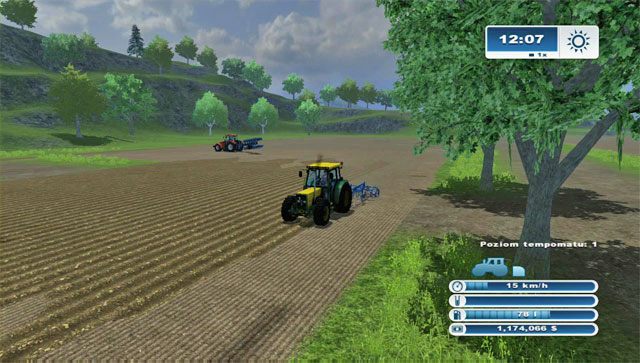 Po połączeniu pól po miejscach, gdzie pracował pług, przejedź kultywatorem. - Łączenie pól | Uprawa ziemi w Farming Simulator 2013 - Farming Simulator 2013 - poradnik do gry