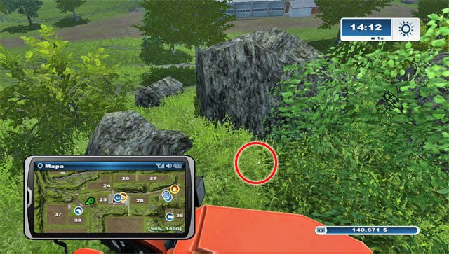 Wejdź na wzgórze na północny-wschód od miejsca hodowli owiec - Obszar A - podkowy 01 - 13 | Podkowy w Farming Simulator 2013 - Farming Simulator 2013 - poradnik do gry