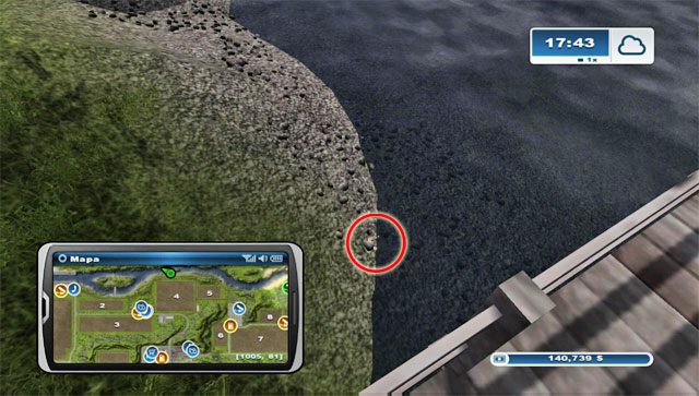 Po wzięciu podkowy #77 wejdź schodami na młyn i idź podestem dalej - Obszar G - podkowy 74 - 89 | Podkowy w Farming Simulator 2013 - Farming Simulator 2013 - poradnik do gry