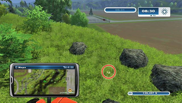 Podkowa leży na wzniesieniu na północnym-zachodzie od pola nr 6 - Obszar G - podkowy 74 - 89 | Podkowy w Farming Simulator 2013 - Farming Simulator 2013 - poradnik do gry