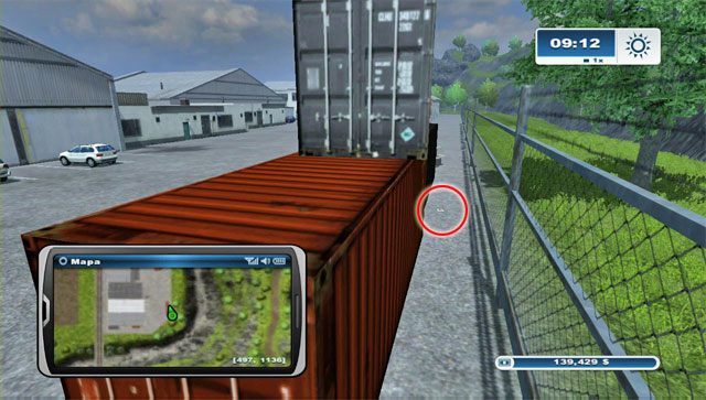 Podkowa leży na południowym-wschodzie kompleksu budynków przy Placu załadunkowym - Obszar H - podkowy 90 - 100 | Podkowy w Farming Simulator 2013 - Farming Simulator 2013 - poradnik do gry