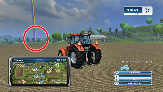 Szybko udaj się w kierunku jednego z jej końców - tego bliższego - Nagroda za podkowy | Podkowy w Farming Simulator 2013 - Farming Simulator 2013 - poradnik do gry