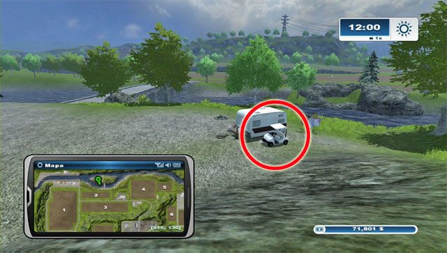 Ostatni wózek golfowy znajduje się na północy, na wyspie - Wózki golfowe | Misje w Farming Simulator 2013 - Farming Simulator 2013 - poradnik do gry
