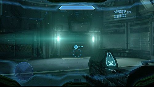 Drzwi windy, pokazane na obrazku będą zamknięte - Dostań się do punktu obserwacyjnego | Świt - Kampania | Halo 4 - Halo 4 - poradnik do gry