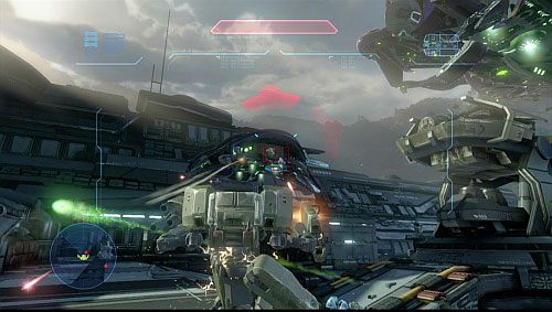 Kiedy urządzenia przestaną działać, będziesz musiał odpierać ataki Banshee oraz Phantomów zrzucających desant przeciwników - Zniszcz źródła zakłóceń | Infinity - Kampania | Halo 4 - Halo 4 - poradnik do gry