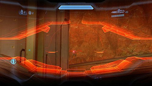 Samo wejście do bazy jest bardzo dobrze chronione przez Knightów - Zlokalizuj obsługę obrony | Spadkobierca - Kampania | Halo 4 - Halo 4 - poradnik do gry