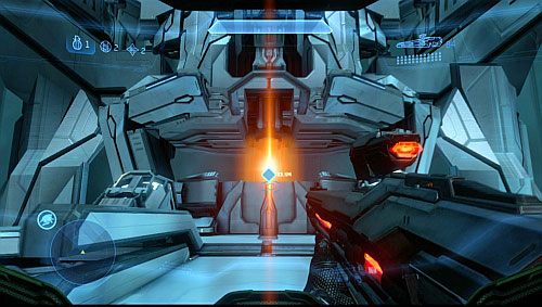 Po uruchomieniu gondoli na jej pokładzie ponownie pojawią się Knight - Dostań się do pierwszej wieży i zniszcz generator fal | Dezaktywacja - Kampania - Halo 4 - poradnik do gry