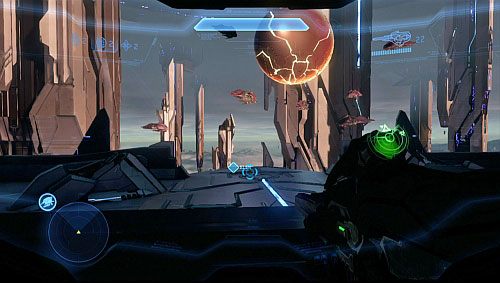 Kiedy oczyścisz teren, wejdź do środka pomieszczenia i włóż Cortane do konsoli - Terminal 5 | Dezaktywacja - Kampania | Halo 4 - Halo 4 - poradnik do gry