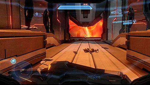 Aktywuj przycisk na platformie powyżej, by aktywować most - Zniszcz tarczę Kompozytora; Zabierz bombę do rdzenia; Powstrzymaj Dydakta | Midnight - Kampania - Halo 4 - poradnik do gry