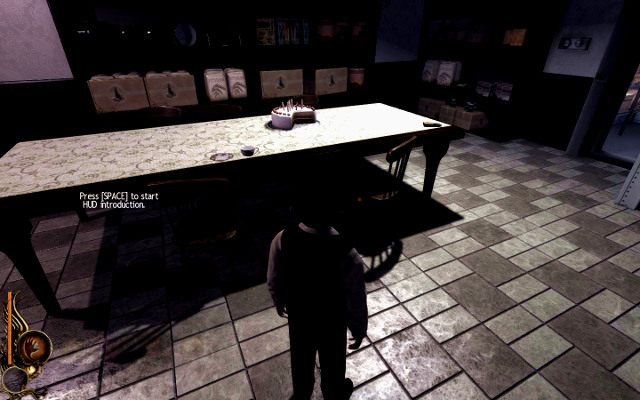 Po odzyskaniu kontroli nad postacią naciśnij spację aby zobaczyć krótki tutorial dotyczący interfejsu - 1 - Cold As Hell | Opis przejścia | Lucius - Lucius - poradnik do gry