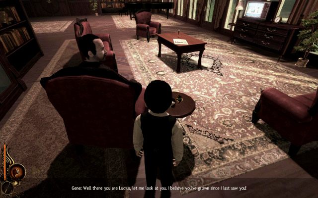Następnie idź do salonu w którym znajduje się Gene i stań za jego fotelem - 2 - Smoking Kills | Opis przejścia | Lucius - Lucius - poradnik do gry