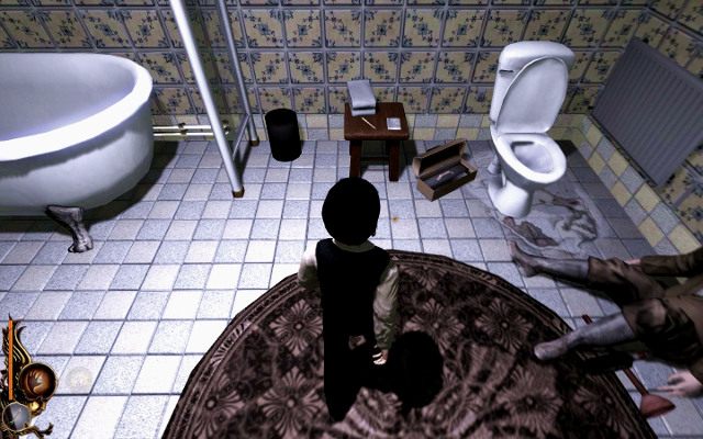 Następnie wróć do łazienki, weź ołówek leżący na taborecie i dodaj wpis o naprawie fortepianu do notesu Ivora - 3 - Tone-Death | Opis przejścia | Lucius - Lucius - poradnik do gry