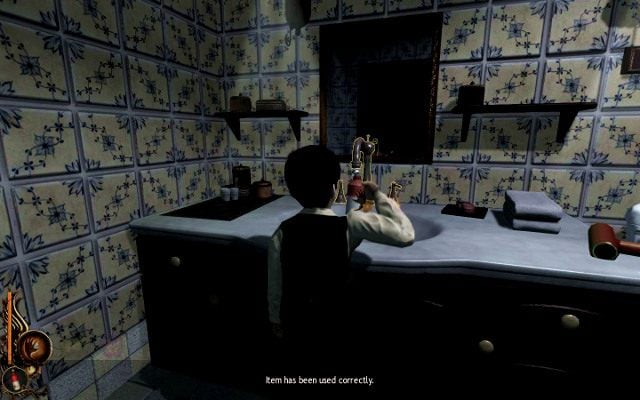 Następnie idź do łazienki (patrz mapa) i napełnij butelkę wodą z kranu - 6 - Holy Day Slip | Opis przejścia | Lucius - Lucius - poradnik do gry