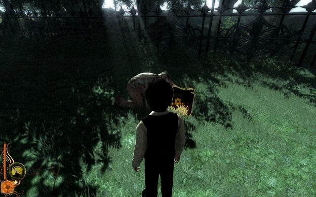 Kiedy Antonio pochyli się przy kosiarce, uruchom ją używając do tego telekinezy - 9 - Grass Is Always Red On This Side | Opis przejścia | Lucius - Lucius - poradnik do gry