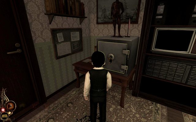 Kiedy ojciec odejdzie rozmawiać z Michaelem, zabierz się za otwieranie znajdującego się w jego gabinecie sejfu - 12 - Shoot For Education | Opis przejścia | Lucius - Lucius - poradnik do gry