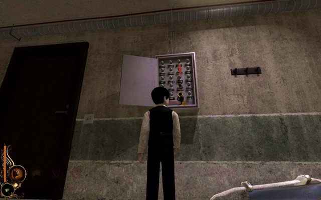 Następnie wkręć bezpiecznik w puste miejsce, aby zasilić budkę z narzędziami - 15 - American Schizophrenic | Opis przejścia | Lucius - Lucius - poradnik do gry