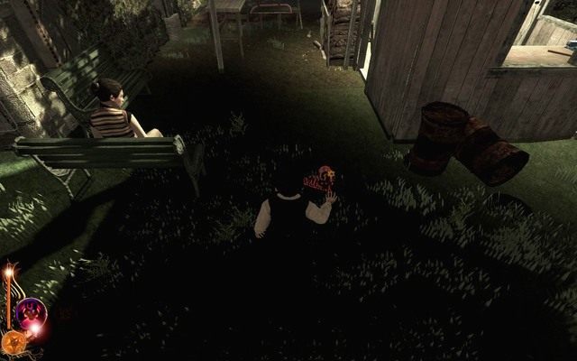 Użyj na ojcu Luciusa umiejętności kontroli umysłu, a następnie wskaż na leżącą na trawie gwoździarkę - 15 - American Schizophrenic | Opis przejścia | Lucius - Lucius - poradnik do gry