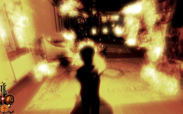 Przed nadbiegnięciem księży przygotuj sobie silną kulę ognia, a następnie wypuść ją w ich kierunku - 16 - The End Is Here | Opis przejścia | Lucius - Lucius - poradnik do gry