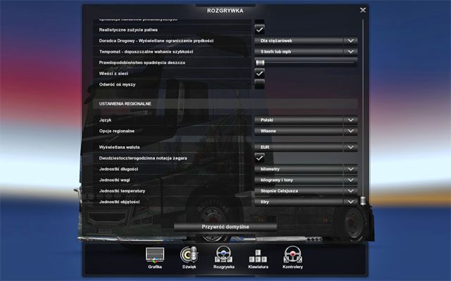 Ustalamy tutaj m - ETS2: Konfiguracja sterowania - Euro Truck Simulator 2 - poradnik do gry
