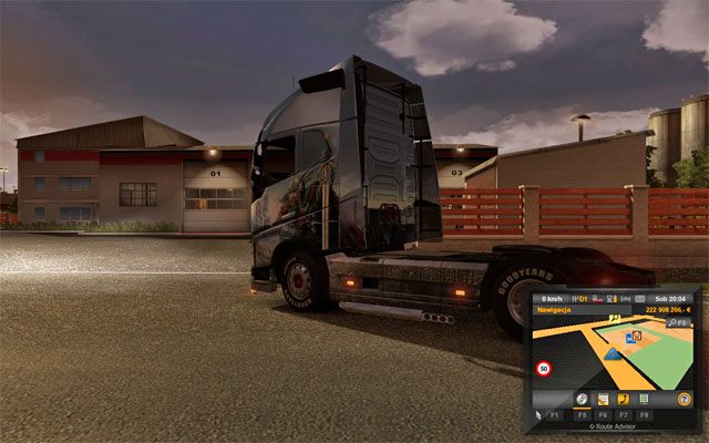 Garaż to miejsce stacjonowania ciężarówki i jej kierowcy - ETS2: Garaż - podstawy - Euro Truck Simulator 2 - poradnik do gry