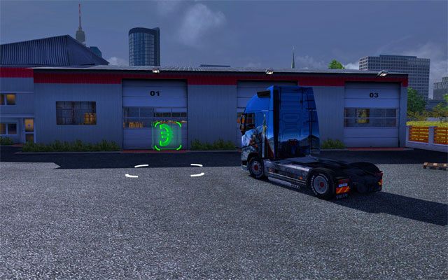 Przemierzając europejskie miasta w każdym z nich znajdziesz pusty mały garaż, który możesz zakupić - ETS2: Modernizacja i kupno garażu - Euro Truck Simulator 2 - poradnik do gry