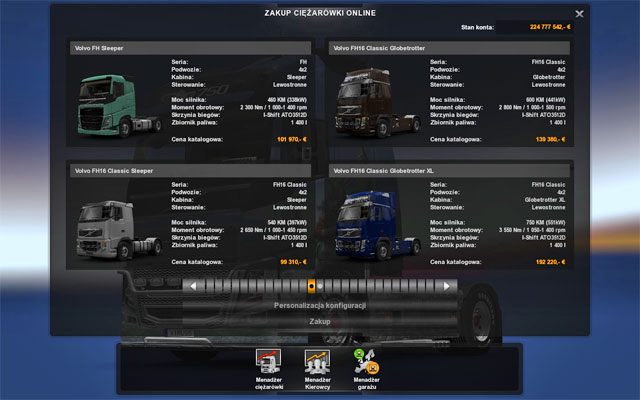 W momencie, gdy posiadasz już pięć pojazdów dla dealerów ciężarówek stajesz się godnym zaufania klientem - ETS2: Zakup ciężarówki - metody - Euro Truck Simulator 2 - poradnik do gry