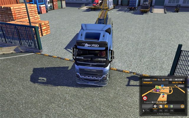 Przy parkowaniu tyłem trzeba po prostu nauczyć się jak przyczepa reaguje na skręcanie kierownicą - ETS2: Parkowanie przyczepy - Euro Truck Simulator 2 - poradnik do gry