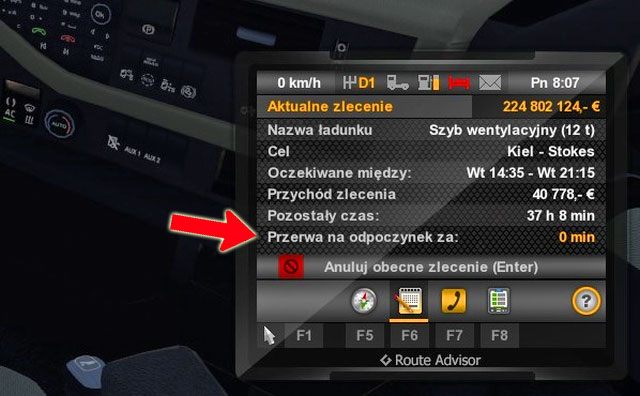 Kierowca to także człowiek i odpoczywać musi - ETS2: Warunki atmosferyczne i odpoczynek kierowcy - Euro Truck Simulator 2 - poradnik do gry