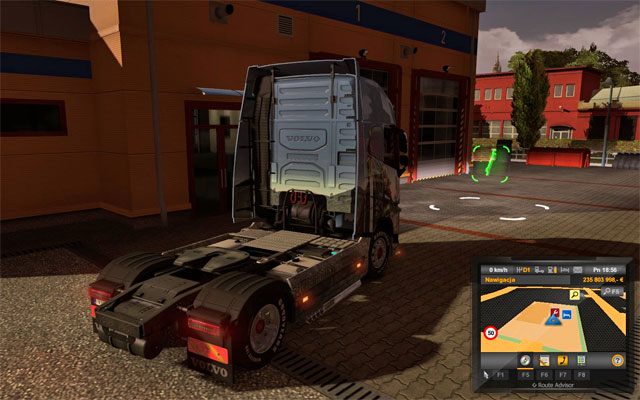 W każdym mieście znajduje się serwis (oznaczony na mapie czerwoną ikonką z kluczem) - ETS2: Serwis - naprawa i modyfikacje ciężarówek - Euro Truck Simulator 2 - poradnik do gry