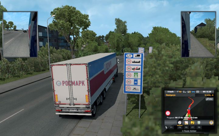 Zauważ, że na Litwie na autostradach dla ciężarówek obowiązuje ograniczenie do 90 km/h - ETS2 Bałtycki szlak: Charakterystyka dróg państw - Euro Truck Simulator 2 - poradnik do gry