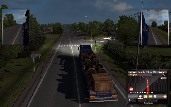 Czasami też tuż za nią znajduje się mało widoczny z daleka fotoradar - ETS2 Bałtycki szlak: Charakterystyka dróg państw - Euro Truck Simulator 2 - poradnik do gry