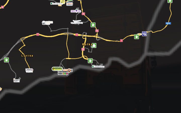 Mapa Kotka. - ETS2 Bałtycki szlak: Finlandia - Euro Truck Simulator 2 - poradnik do gry
