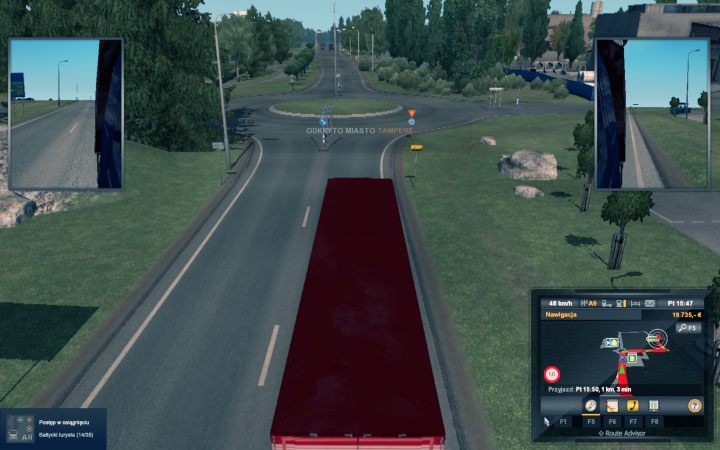 W samym mieście obiektów jest niewiele: garaż, warsztat, parkingi, stacja paliw - ETS2 Bałtycki szlak: Finlandia - Euro Truck Simulator 2 - poradnik do gry