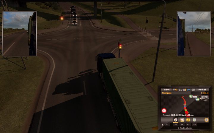W drodze do samego centrum poruszamy się wąską drogą z sygnalizatorami, rondami itp - ETS2 Bałtycki szlak: Litwa - Euro Truck Simulator 2 - poradnik do gry