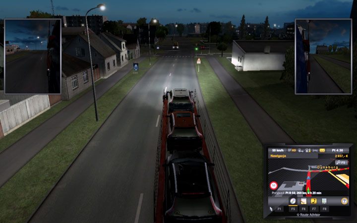 Przy kilku wąskich uliczkach znajduje się garaż, agencja pracy oraz cztery firmy - ETS2 Bałtycki szlak: Łotwa - Euro Truck Simulator 2 - poradnik do gry