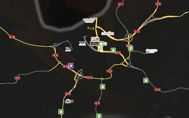 Mapa Rygi. - ETS2 Bałtycki szlak: Łotwa - Euro Truck Simulator 2 - poradnik do gry