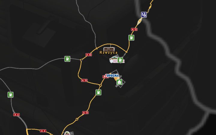 Mapa Rzeżycy. - ETS2 Bałtycki szlak: Łotwa - Euro Truck Simulator 2 - poradnik do gry