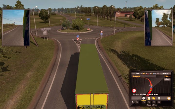 Wokół miasta biegnie obwodnica - droga A3 - a na niej co jakiś czas są ronda albo węzeł - ETS2 Bałtycki szlak: Łotwa - Euro Truck Simulator 2 - poradnik do gry
