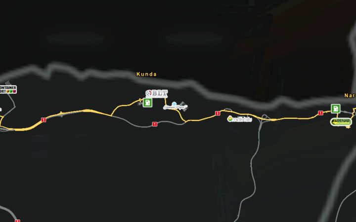 Mapa Narwy. - ETS2 Bałtycki szlak: Estonia - Euro Truck Simulator 2 - poradnik do gry