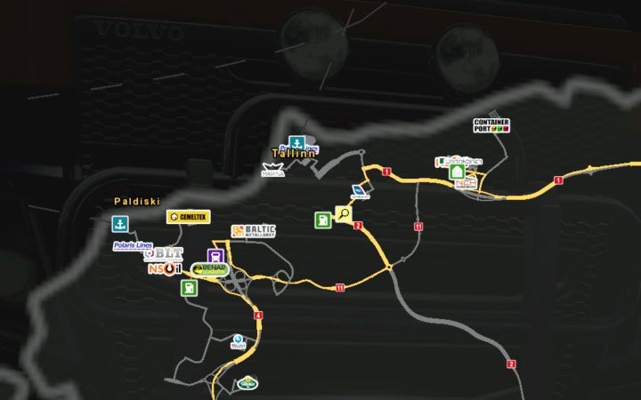 Mapa Tallina. - ETS2 Bałtycki szlak: Estonia - Euro Truck Simulator 2 - poradnik do gry