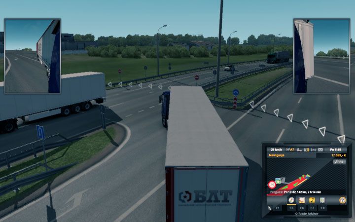 Salon marki DAF, warsztat, stacja paliw, parking oraz jedna firma znajdują się przy kolejnym zjeździe z głównej autostrady, nieco bardziej na południu - ETS2 Bałtycki szlak: Rosja - Euro Truck Simulator 2 - poradnik do gry