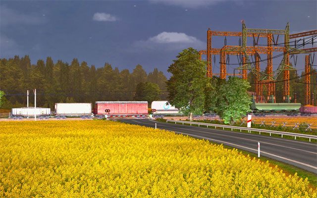 W grze występuje niewiele przejazdów kolejowych, ale bądźcie przy nich bardzo ostrożni - ETS2: Stałe utrudnienia - przejazdy kolejowe, bramki na autostradach - Euro Truck Simulator 2 - poradnik do gry