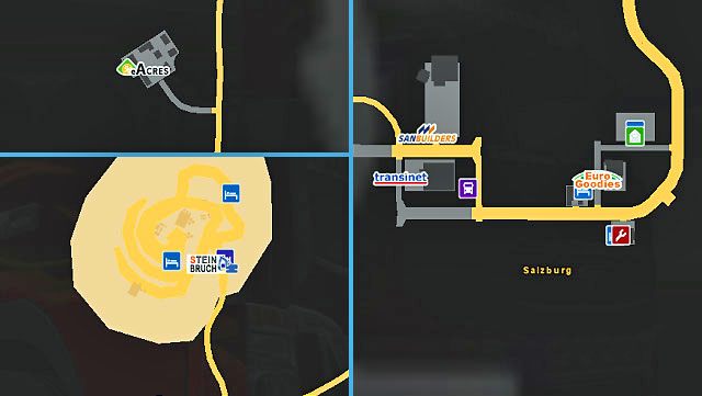 Miasto położone jest przy biegnącej ze wschodu na zachód Austrii autostradzie - ETS2: Austria - drogi, miasta - Euro Truck Simulator 2 - poradnik do gry