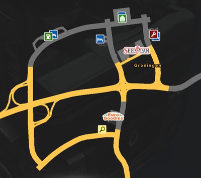 To położone na północy miasto ma naprawdę niewiele do zaoferowania - ETS2: Holandia - drogi, miasta, promy - Euro Truck Simulator 2 - poradnik do gry