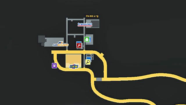 Miasto położone jest na północy Niemiec - ETS2: Niemcy - drogi, miasta - Euro Truck Simulator 2 - poradnik do gry