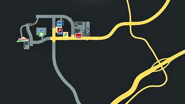 W grze Kolonia to małe miasto położone niedaleko autostrady ze wschodu na zachód do Belgii - ETS2: Niemcy - drogi, miasta - Euro Truck Simulator 2 - poradnik do gry