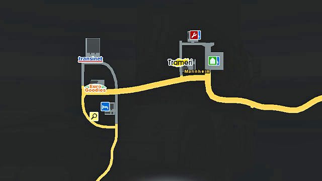 Miasto położone jest na południe od Frankfurtu tuż przy autostradzie - ETS2: Niemcy - drogi, miasta - Euro Truck Simulator 2 - poradnik do gry