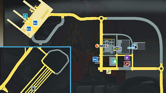 Miasto położone jest na północy Francji przy kanale La Manche - ETS2: Francja - drogi, miasta - Euro Truck Simulator 2 - poradnik do gry