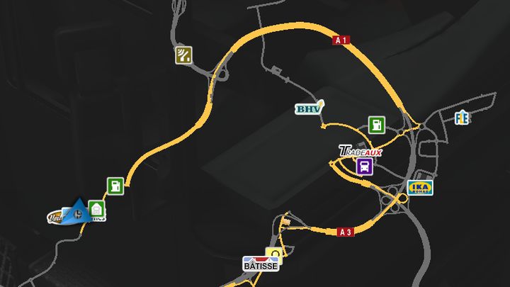 Stolica Francji ma doskonałe połączenia drogowe z resztą miast - ETS2: Francja - drogi, miasta - Euro Truck Simulator 2 - poradnik do gry